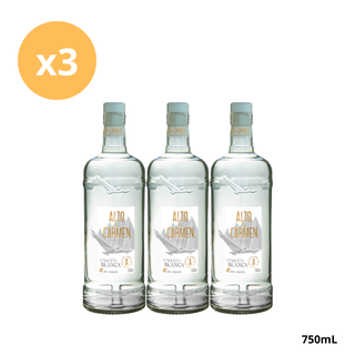 Pack Pisco Alto del Carmen Etiqueta Blanca 40° 750 ml x3