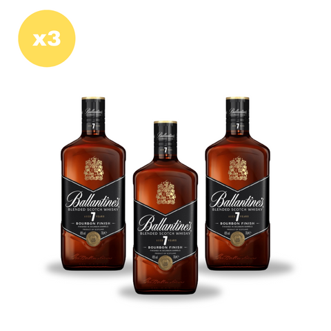 Pack x3 Whisky Ballantines Bourbon Finish 7 años 700cc