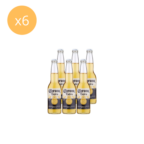 Pack x6 Cerveza Corona Extra Botella 330 cc