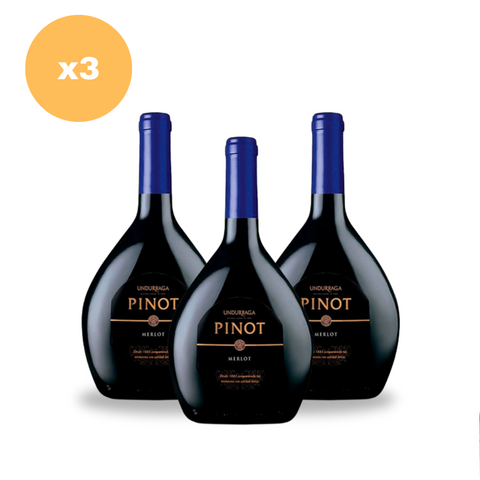 Pinot Undurraga Merlot 750cc X3