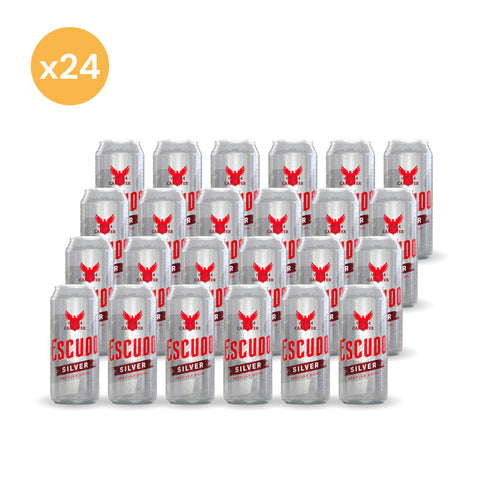 Pack x24 Cerveza Escudo Silver 473 cc