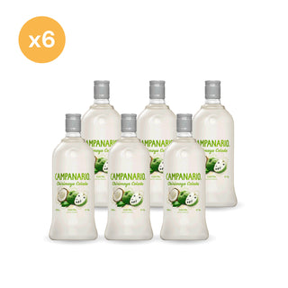 Pack x6 Pisco Campanario Chirimoya Colada 700 cc