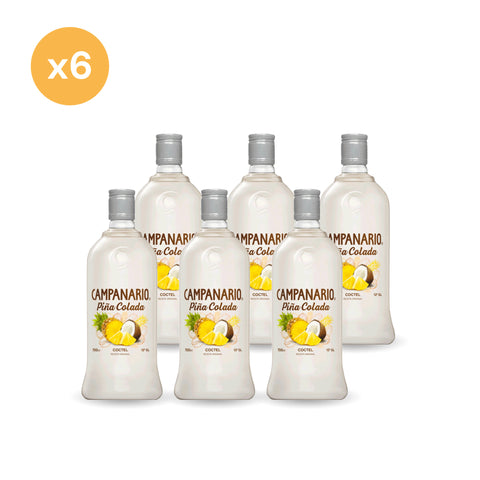 Pack x6 Pisco Campanario Piña Colada 700 cc