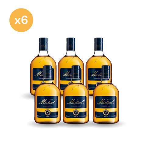 Pack x6 Pisco Mistral 1 lt 35°