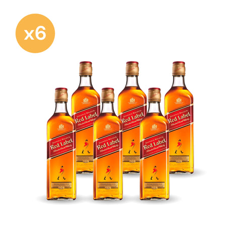 Pack x6 Whisky Johnnie Walker Red Label 750 cc