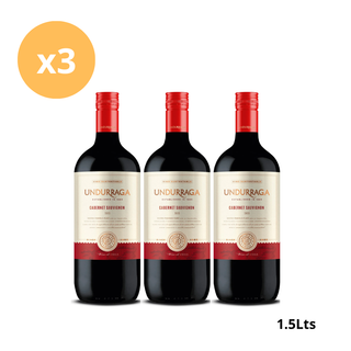 Pack Vino Viña Undurraga Cabernet Sauvignon 1.5Lts x3