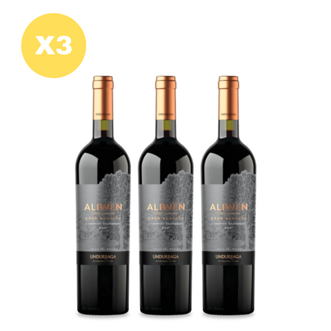 Pack x3 Vino Aliwen Cabernet Sauvignon Viña Undurraga