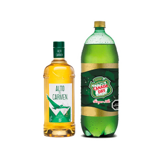 Promo Pisco Alto del Carmen 35° 750cc + Bebida 3 Lts Variedades