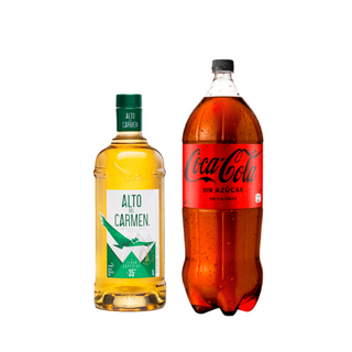 Promo Pisco Alto del Carmen 35° 750cc + Bebida 3 Lts Variedades