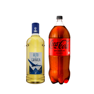 Promo Pisco Alto del Carmen Reservado 40º 750 ml + Bebida 3 Lts Variedades