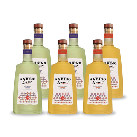 Pack x6 Pisco Sabor Andino- Pisco Mango Sour x3 1Lt + Pisco Sour x3 1Lt