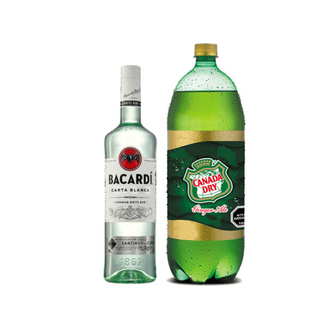 Promo Ron Bacardí Carta Blanca 750cc + Bebida 3 Lts Variedades