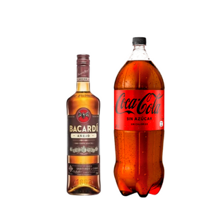 Promo Ron Bacardí Añejo 750cc + Bebida 3 Lts Variedades