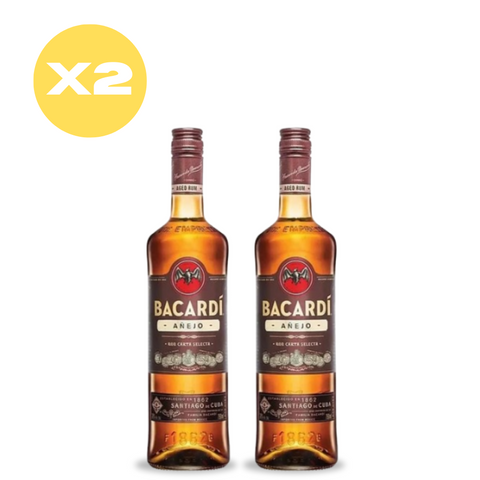 Pack x2 Ron Bacardí Añejo 750cc