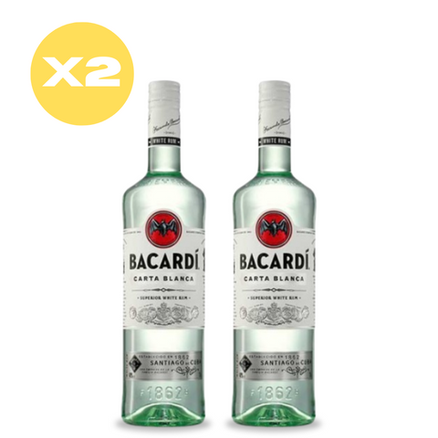 Pack x2 Ron Bacardí Carta Blanca 750cc