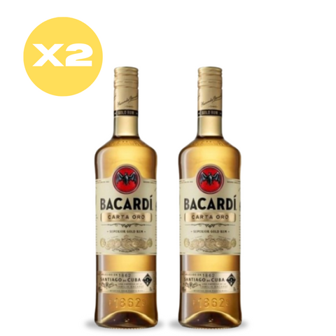 Pack x2 Ron Bacardí Carta Oro 750cc