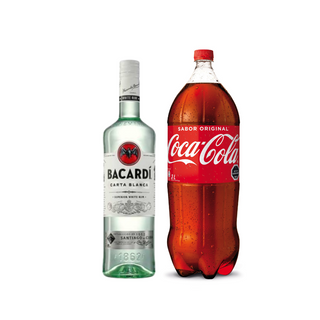 Promo Ron Bacardí Carta Blanca 750cc + Bebida 3 Lts Variedades