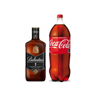 Promo Whisky Ballantines 7 Years 700ml + Bebida 3 Lts Variedades