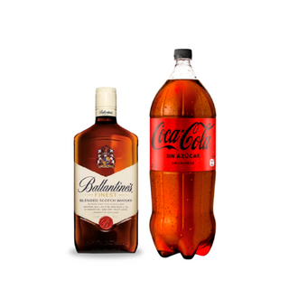 Promo Whisky Ballantines 750 ml 40° + Bebida 3 Lts Variedades