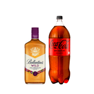 Promo Whisky Ballantines Wild 700ml + Bebida 3 Lts Variedades