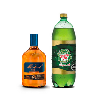 Promo Pisco Mistral Nobel Barricas Tostadas 750 ml + Bebida 3 Lts Variedades