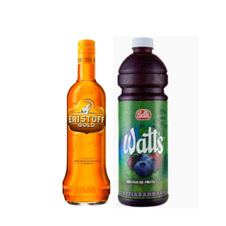Promo Vodka Eristoff Gold 700cc + Jugo Watts Sabores