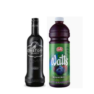 Promo Vodka Eristoff Black 700 ml + Jugo Watts Sabores