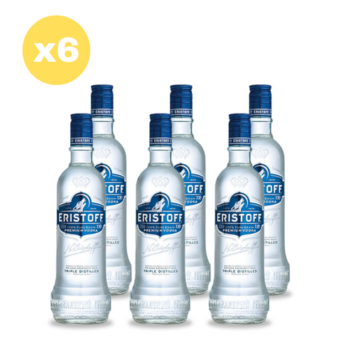Pack x6 Vodka Eristoff Premium 700 ml 37,5°