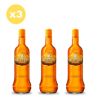 Pack x3 Vodka Eristoff Gold 700cc