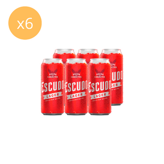Cerveza Escudo Roja 473 cc x6