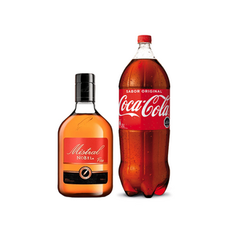Promo Pisco Mistral Nobel Fire 750 ml + Bebida 3 Lts Variedades
