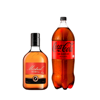 Promo Pisco Mistral Nobel Fire 750 ml + Bebida 3 Lts Variedades