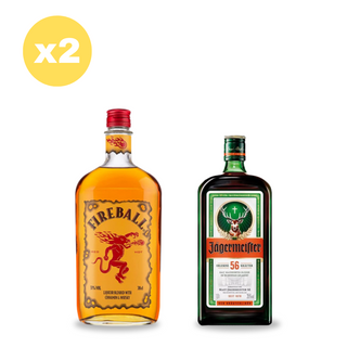 Pack Whisky Fireball Cinnamon 750ml + Jägermeister 700ml