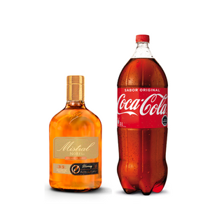 Promo Pisco Mistral Nobel Honey 750 ml + Bebida 3 Lts Variedades