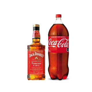 Promo Whisky Jack Daniels Fire 750 ml 40° + Bebida 3 Lts Variedades