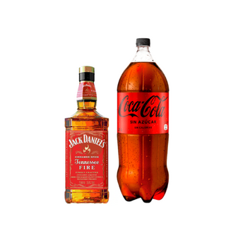 Promo Whisky Jack Daniels Fire 750 ml 40° + Bebida 3 Lts Variedades