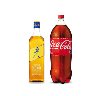 Promo Whisky Johnnie Walker Blonde 750 cc + Bebida 3 Lts Variedades