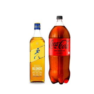 Promo Whisky Johnnie Walker Blonde 750 cc + Bebida 3 Lts Variedades