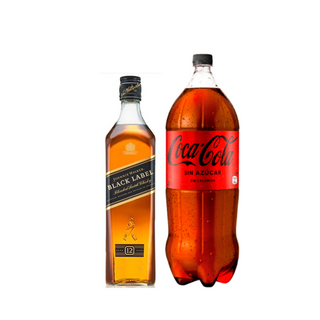 Promo Whisky Johnnie Walker Black Label 750 cc + Bebida 3 Lts Variedades