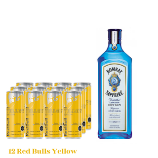 Promo Gin Bombay 750 ml 47° + Pack 12 Red Bull Yellow Edition