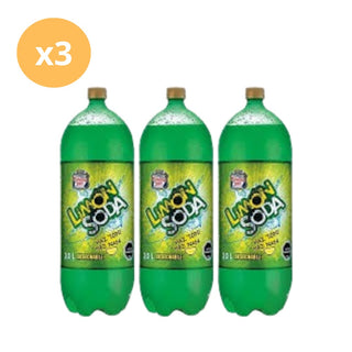 Pack x3 Bebida de Fantasia Limón Soda 3Lts
