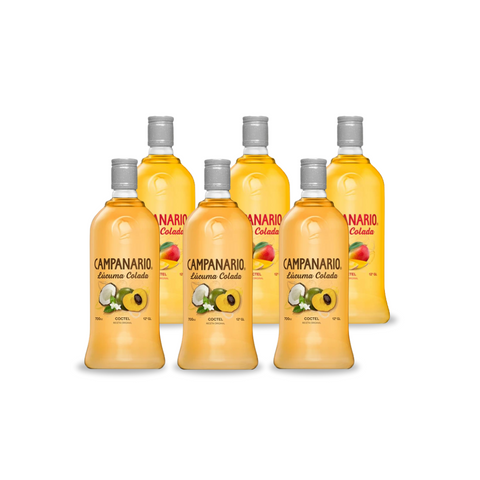 Pack x6 Colados - x3 Pisco Campanario Lucuma Colada 700 cc + x3 Pisco Campanario Mango Colada 700 cc