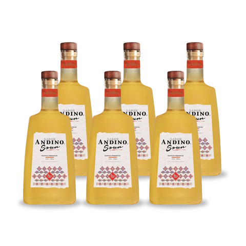 Pack x6 Pisco Sour Mango Sabor Andino 1lt 12°