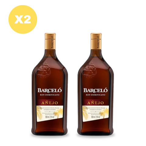 Pack x2 Ron Barceló Añejo 1lt 37,5°