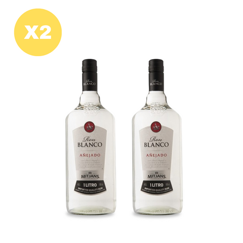 Pack x2 Ron Mitjans Añejado Blanco 1 lt 40°