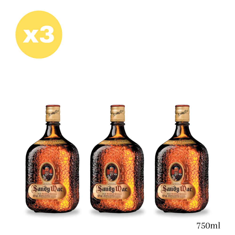 Pack x3 Whisky Sandy Mac 750 ml 40° – Entrelatas