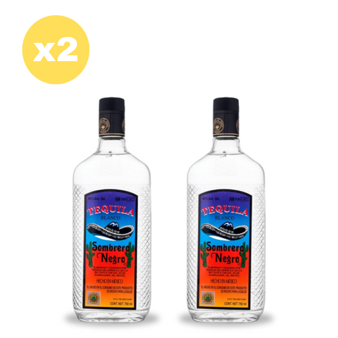 Pack x2 Tequila Sombrero Negro 750 ml 38°