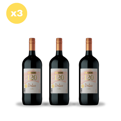 Pack x3 Vino Tinto 120 Santa Rita Botellon Dulce 1,5 lt 9°