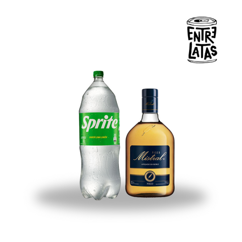 Pack Pisco Mistral 35º 1Lt + Bebida 3Lts