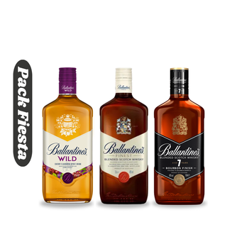 Pack Fiesta Whisky Ballantines Finest, Wild, Bourbon (700ml)